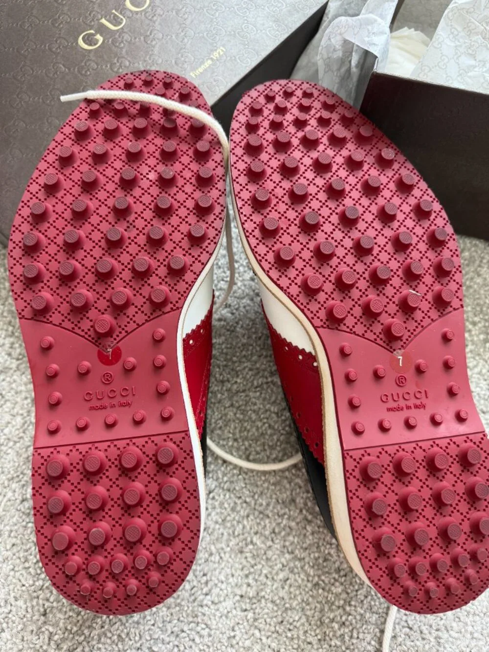 Gucci Men's Golf Shoes with FULL ORIGINAL PACKAGING Euro Size 41